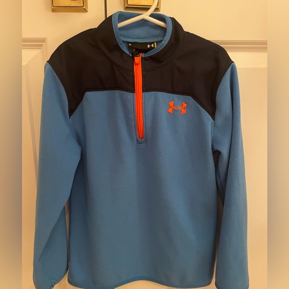 Boys Under Armour 1/4 zip blue and navy fleece size 6 - Picture 1 of 3